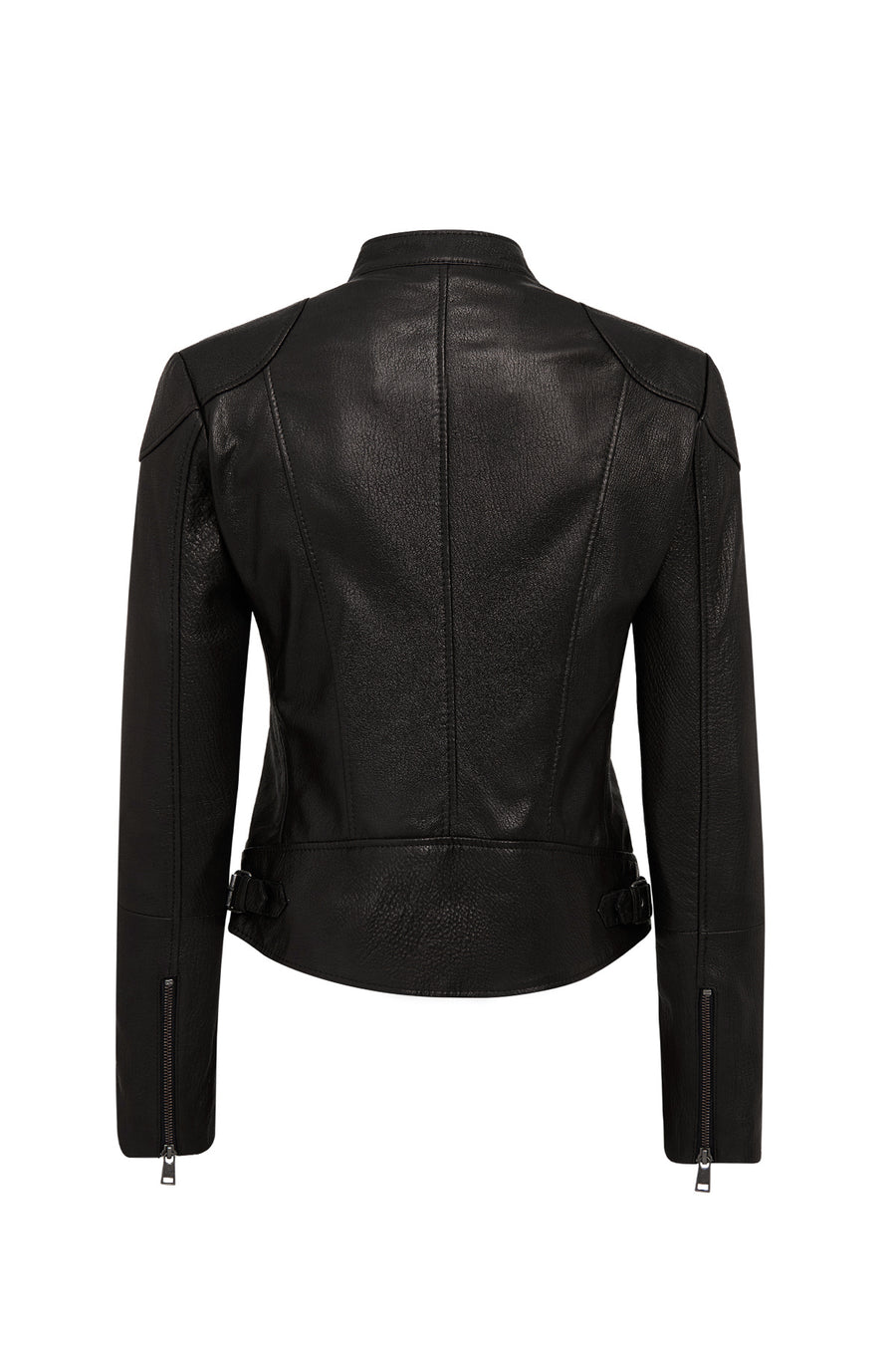 Prima Woman Black Short Leather Jacket