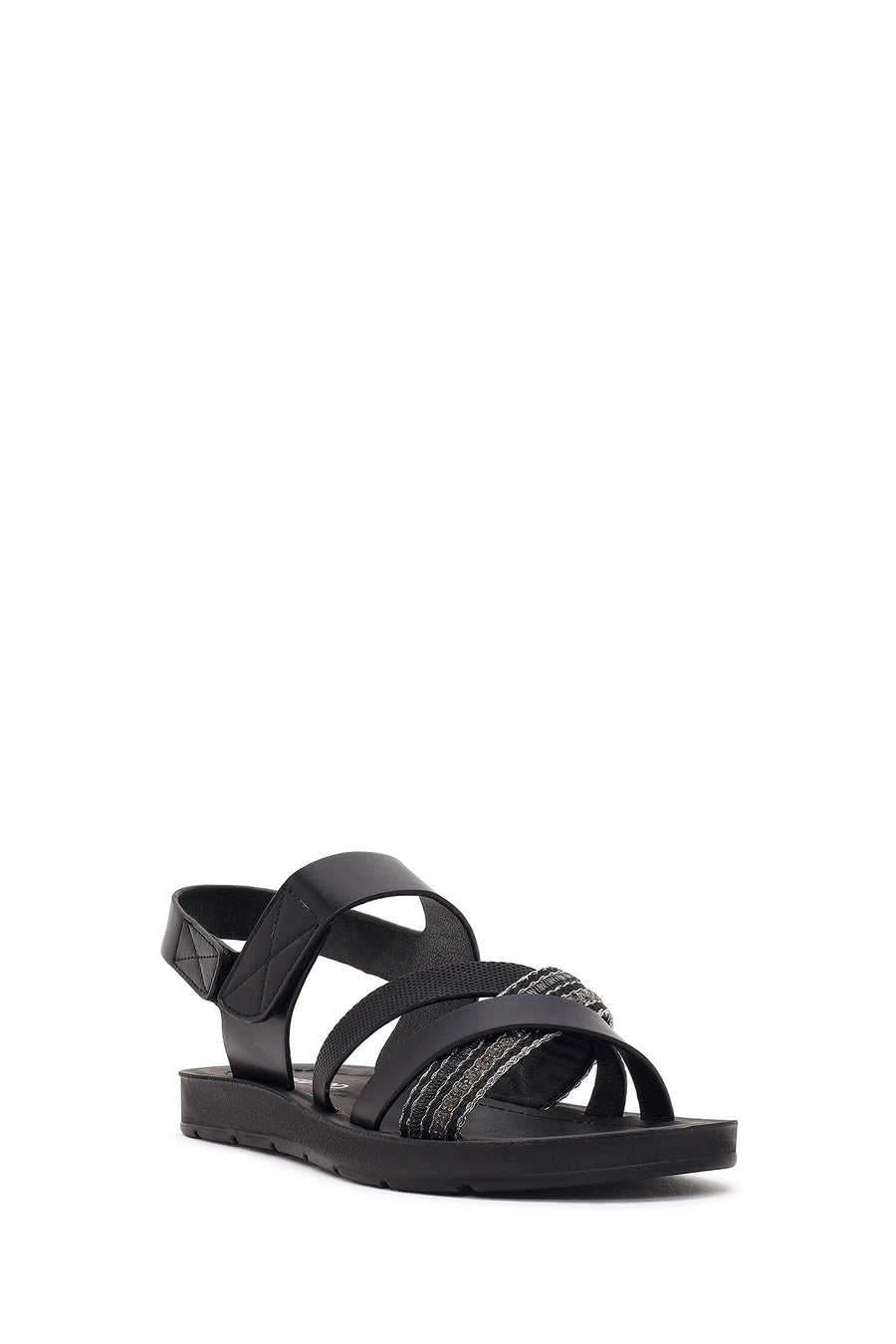 Women's Black Strappy Sandals