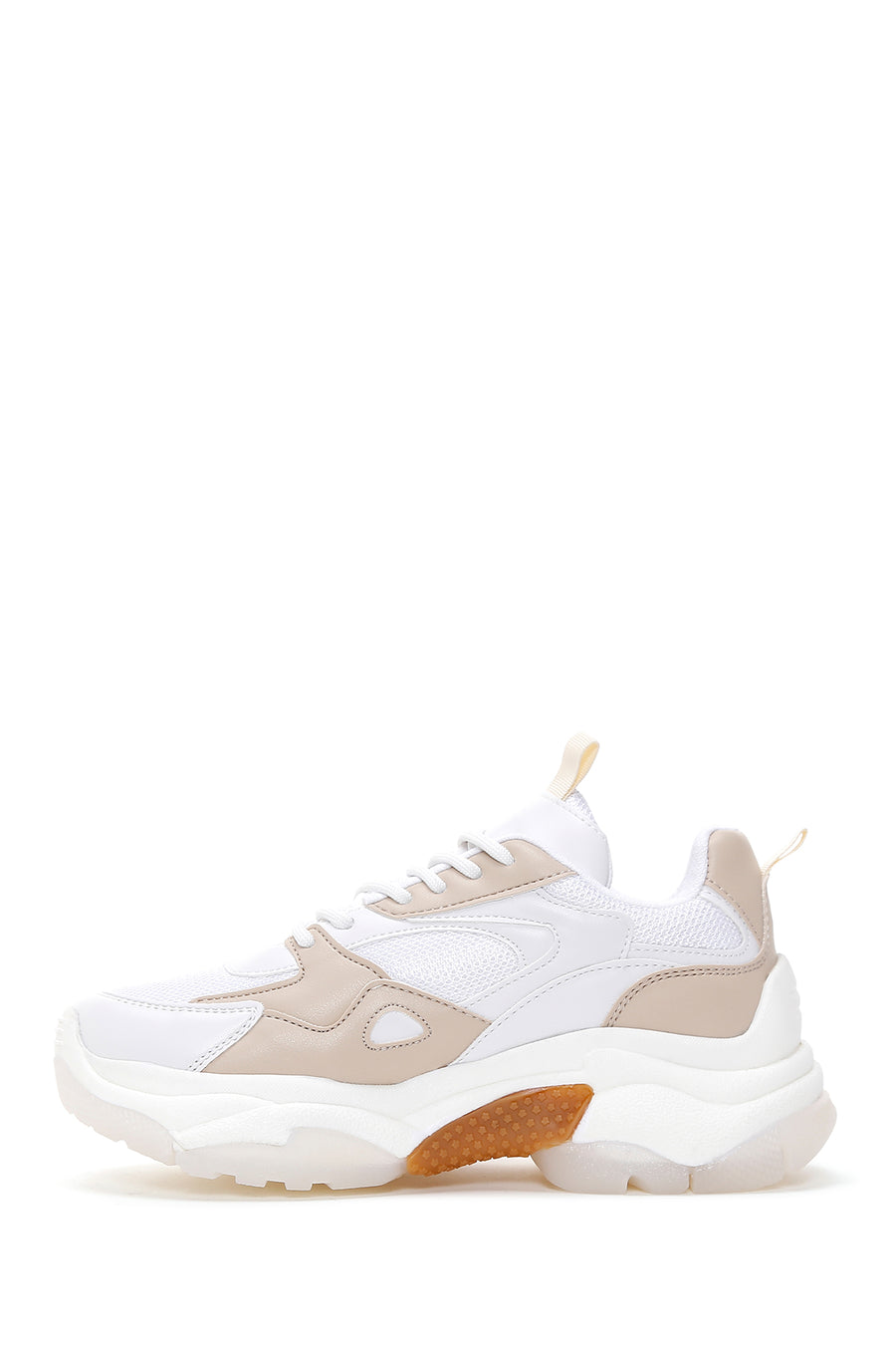 Women's Beige Thick Soled Sneaker