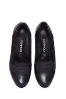 Kadın Siyah Dolgu Topuklu Deri Loafer | Derimod