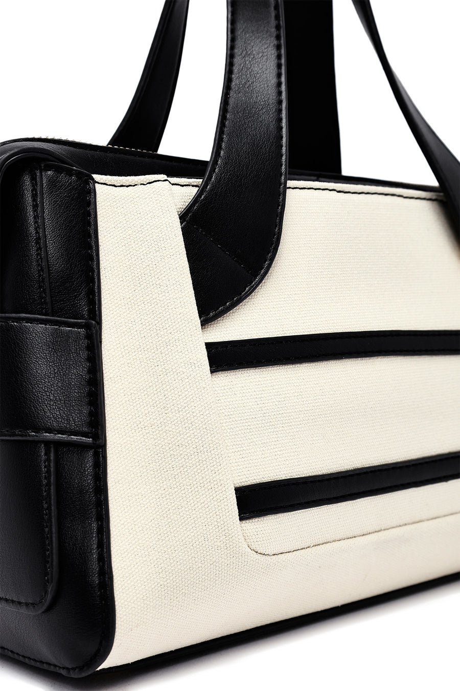 Women's Cream Long Strap Classic Handbag