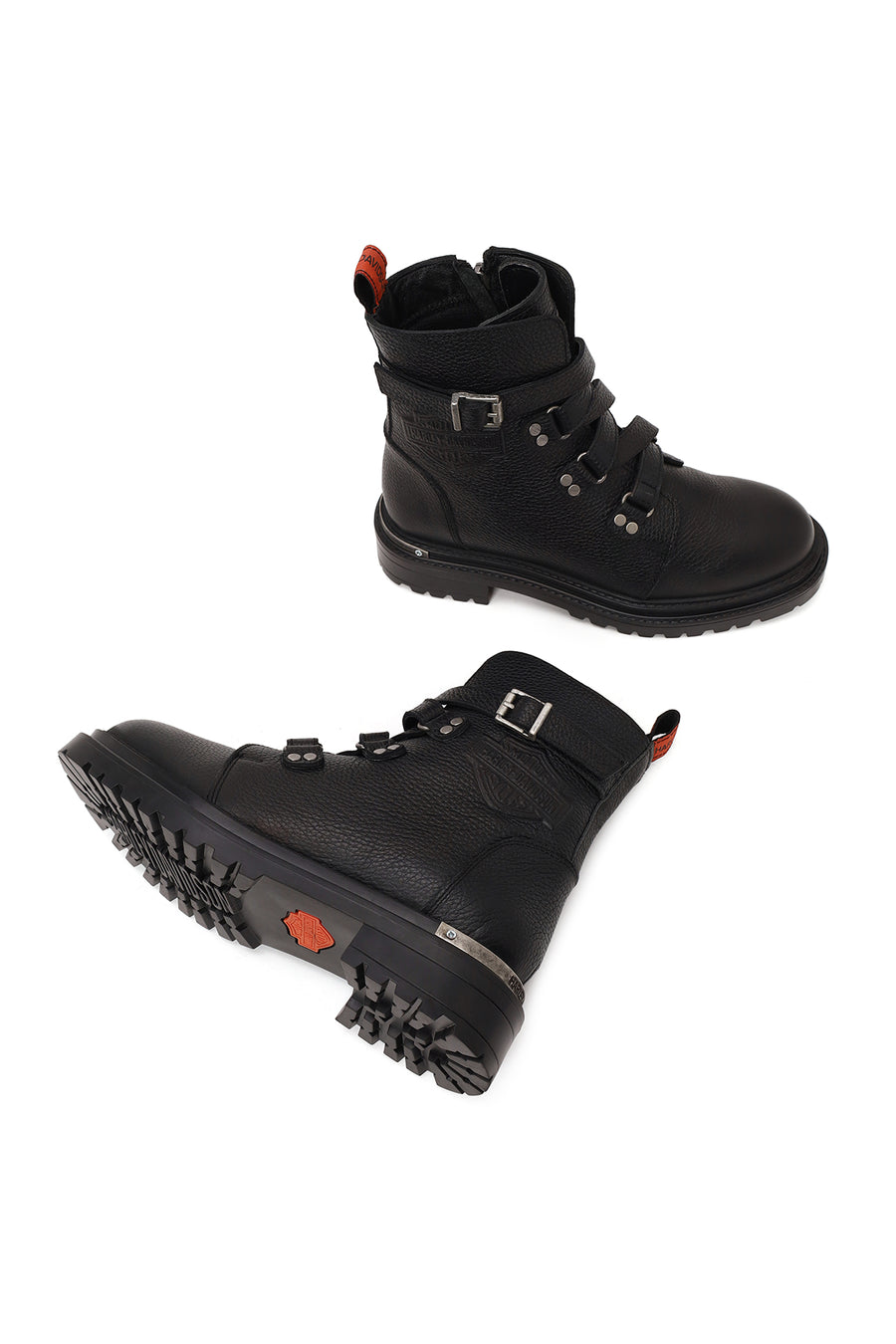 Harley Davidson Woman Black Camiel Zip Closure Leather Boots