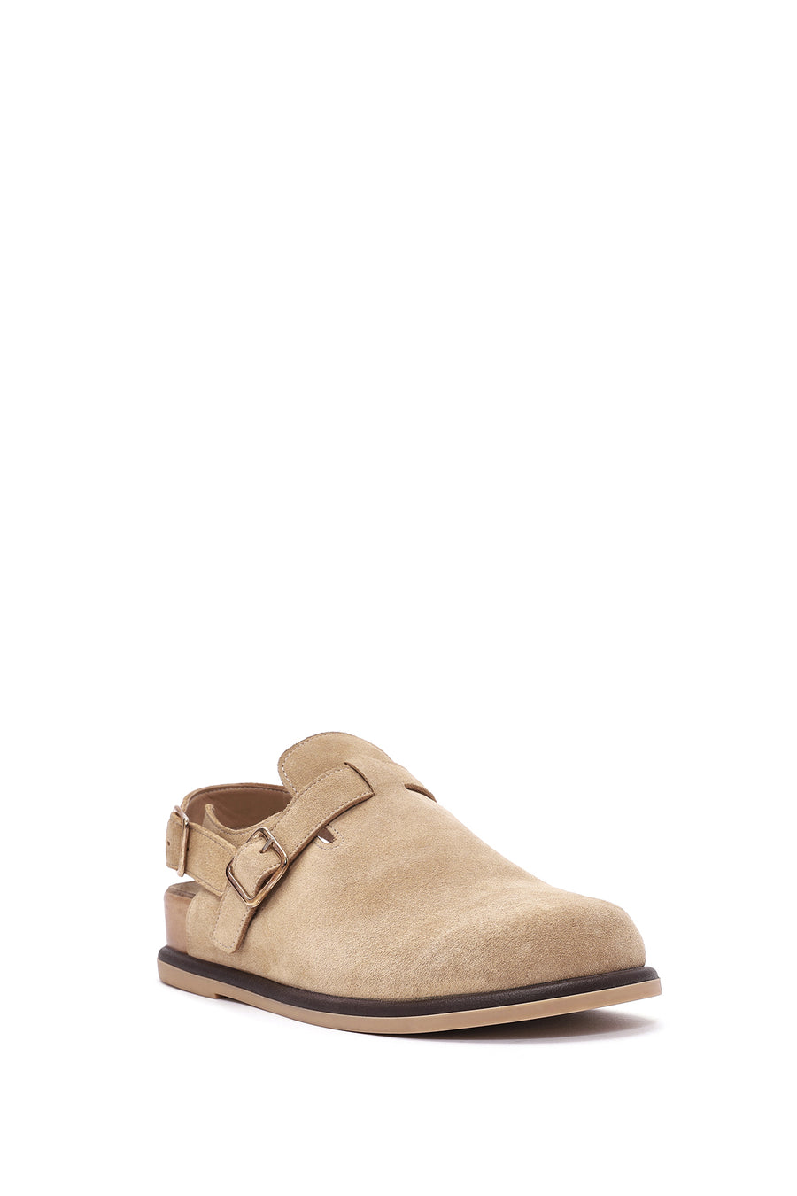 Women's Camel Back Tie Suede Leather Sandals