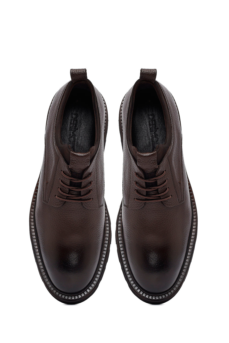 Male Brown Lace-up Leather Casual Shoes