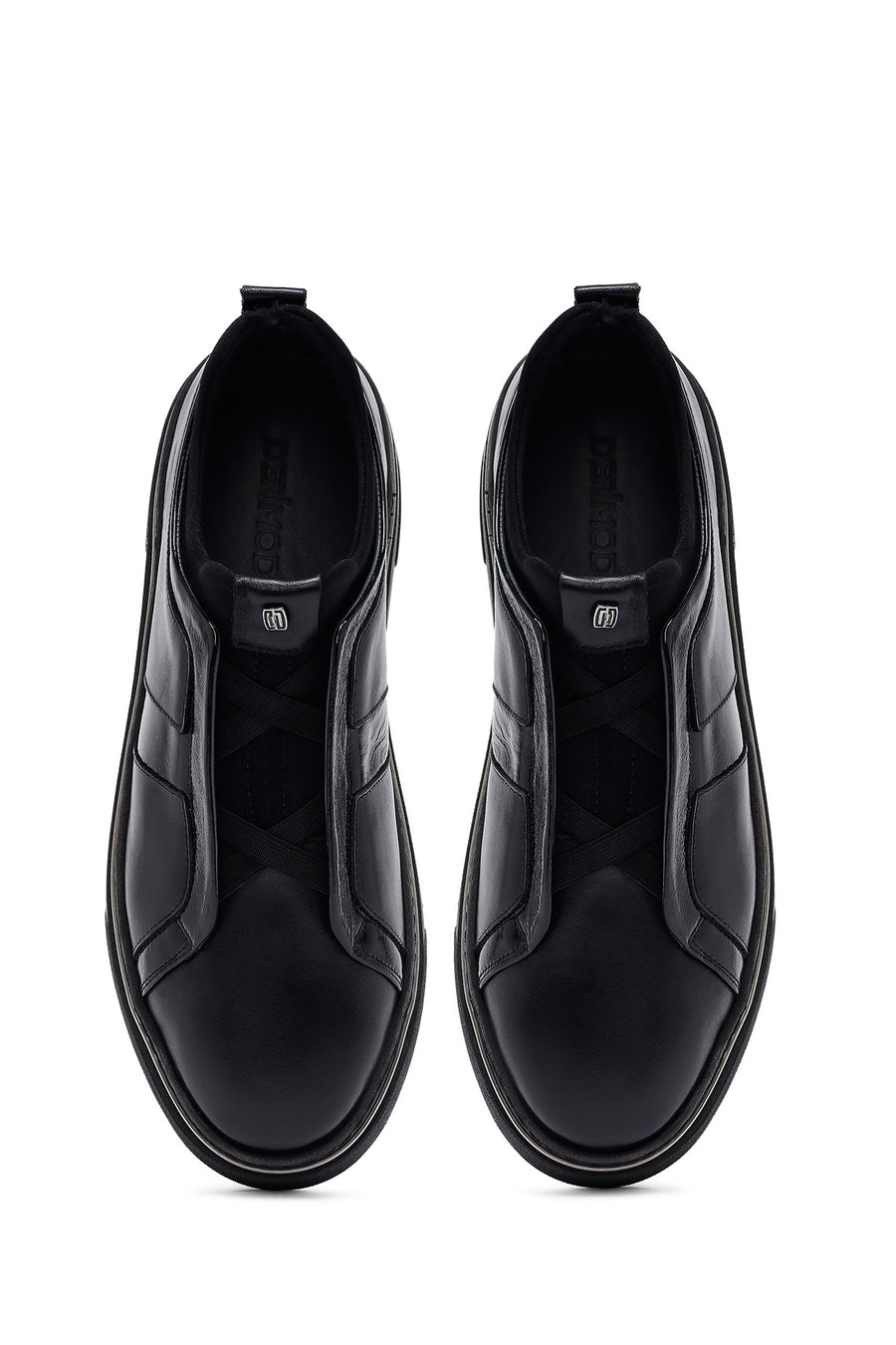Male Black Leather Sneakers