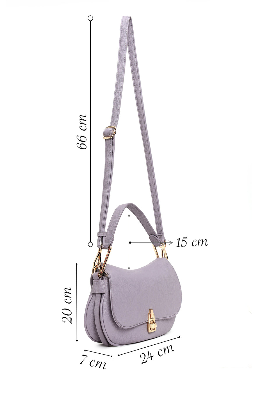 Woman Lilac Long Strap Shoulder Bag