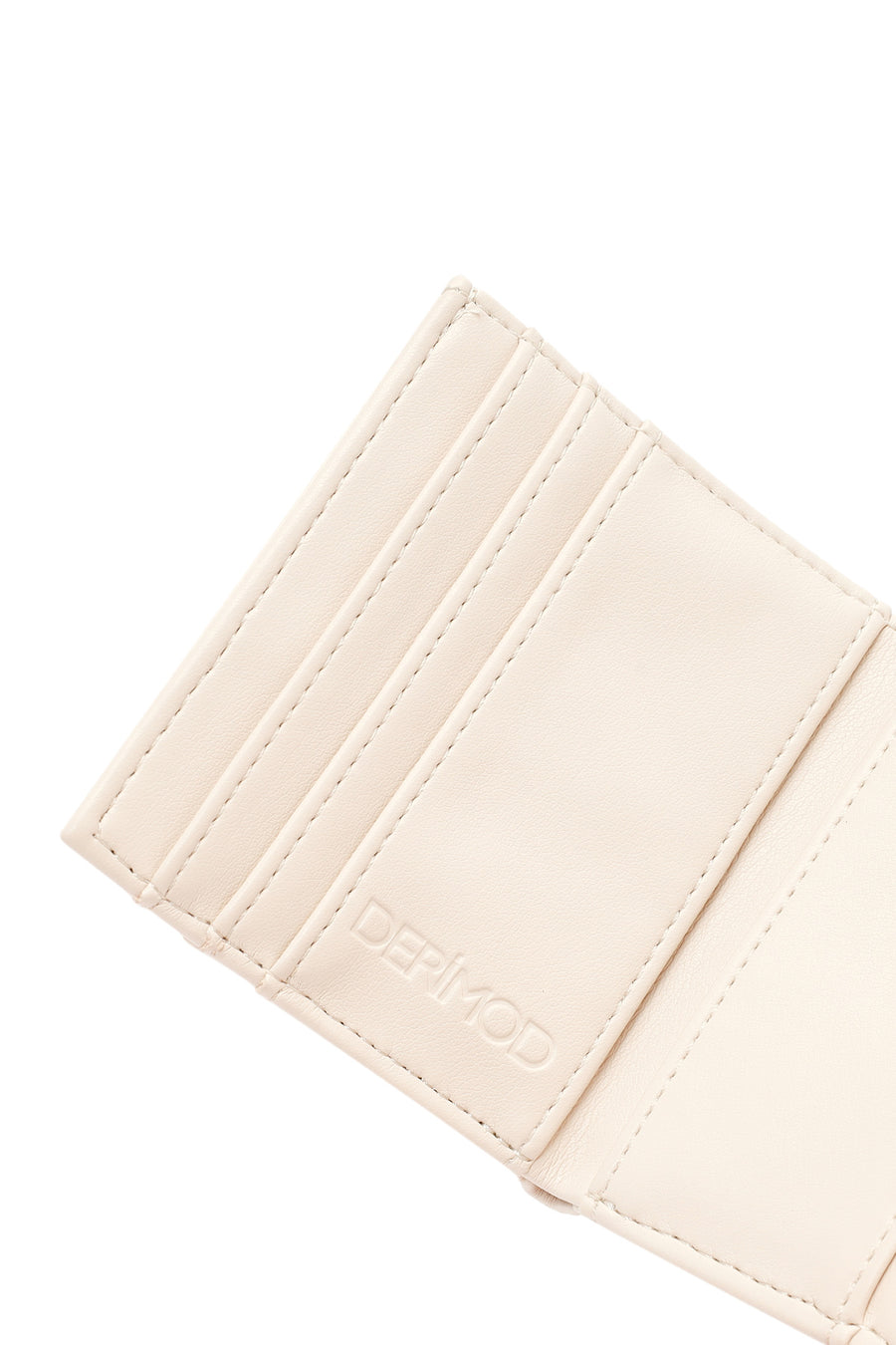 Woman Cream Quilted Card Holder