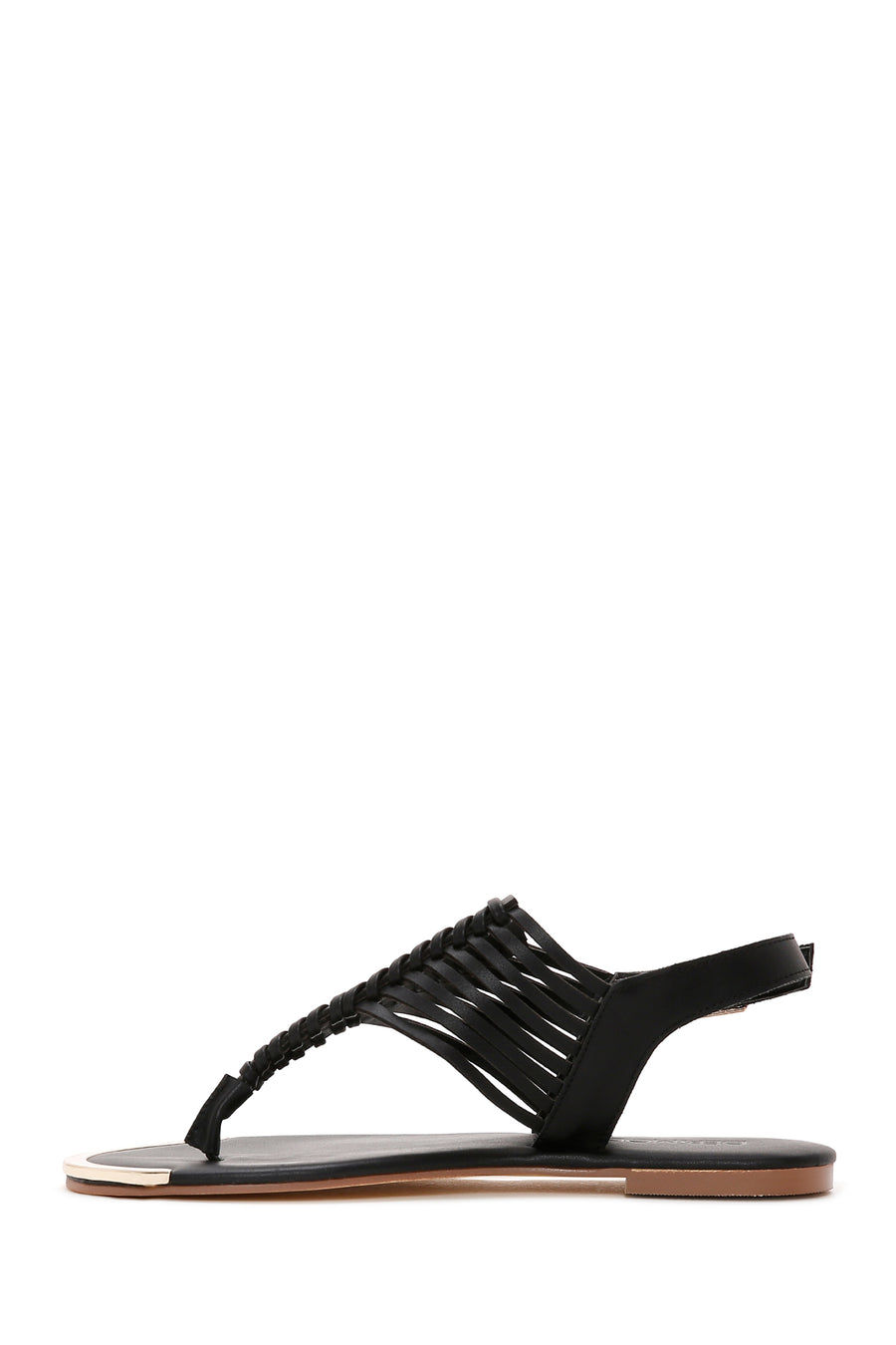 Women's Black Back Strap Flip Flop Sandals