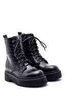 Women's Crocodile Leather Boots | Derimod