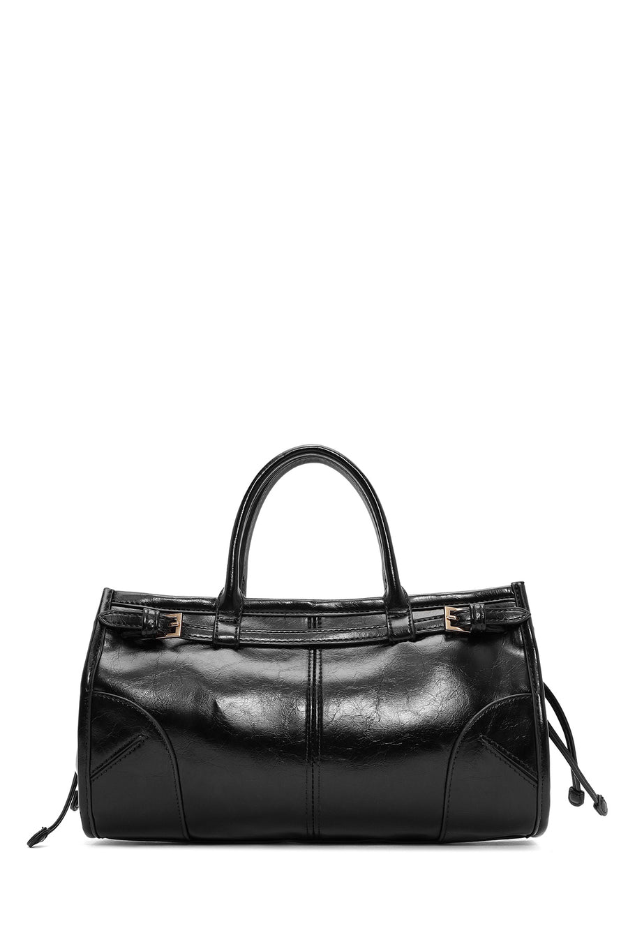 Woman Black Long-Strap Shoulder Bag