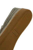 Men's Green Suede Leather Loafer | Derimod