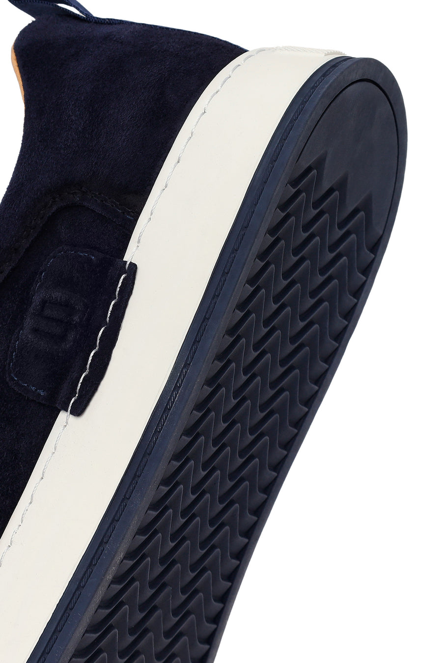Male Navy Lace-up Thick-soled Suede Leather Sneaker