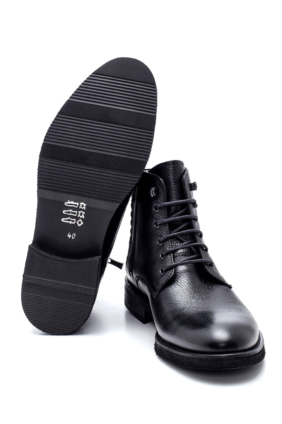 Men's Leather Zippered Boots