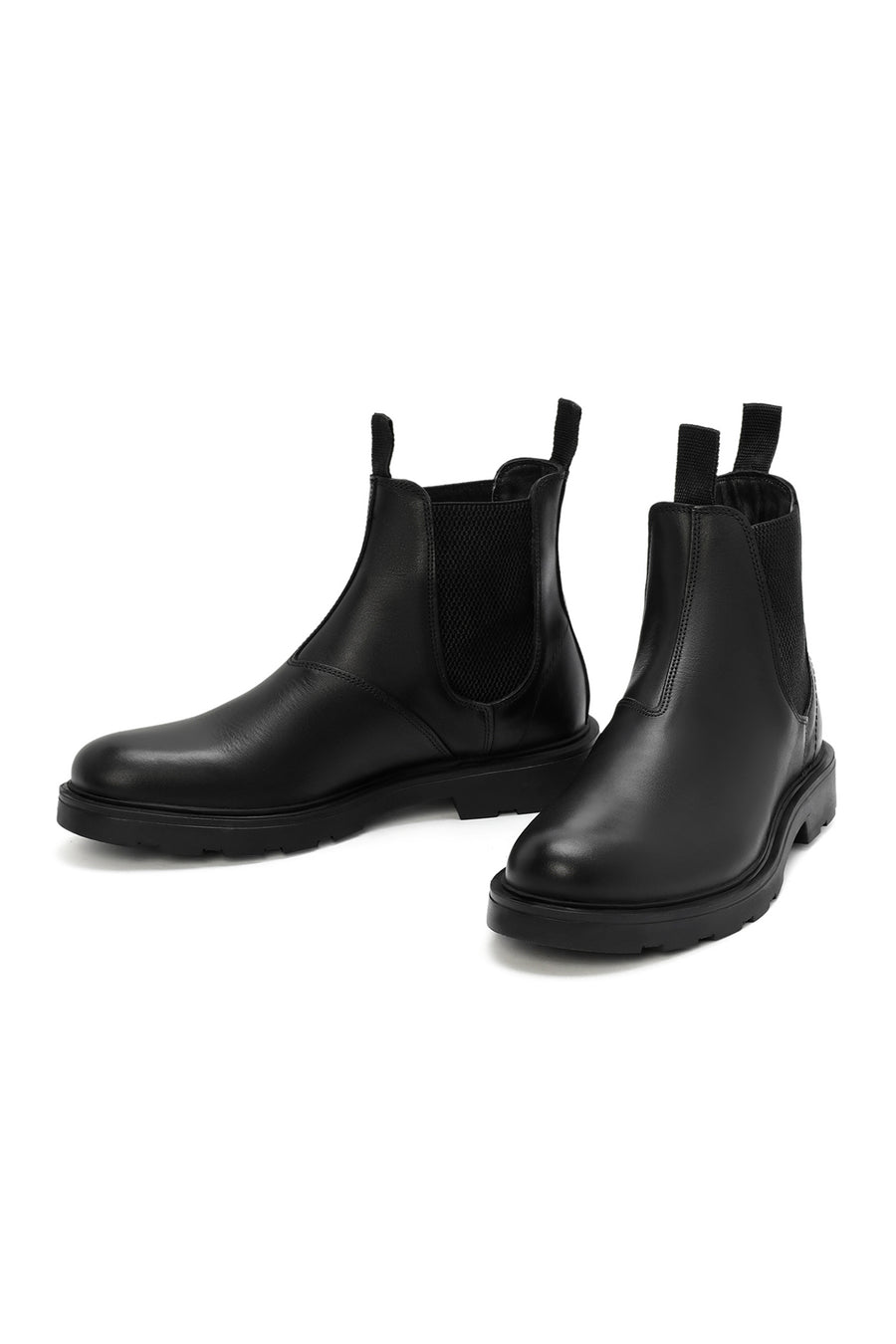 Male Black Leather Chelsea Boots