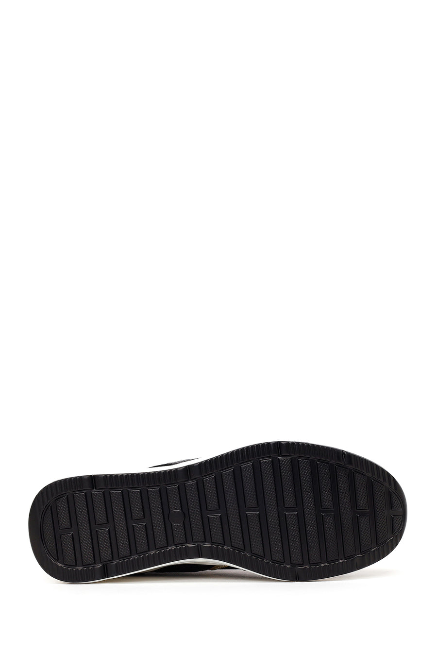 Woman Black Lace-Up Wedge Sneaker