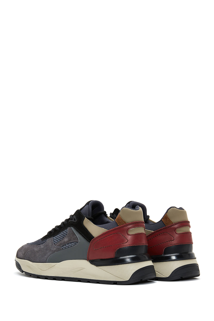 Men's Anthracite Suede Leather Detailed Sneaker