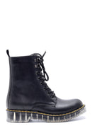 Women's Transparent Sole Patent Leather Boots | Derimod
