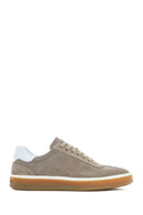 Men's Beige Lace-Up Suede Leather Sneaker | Derimod