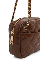 Woman Brown Quilted Crossbody Bag | Derimod