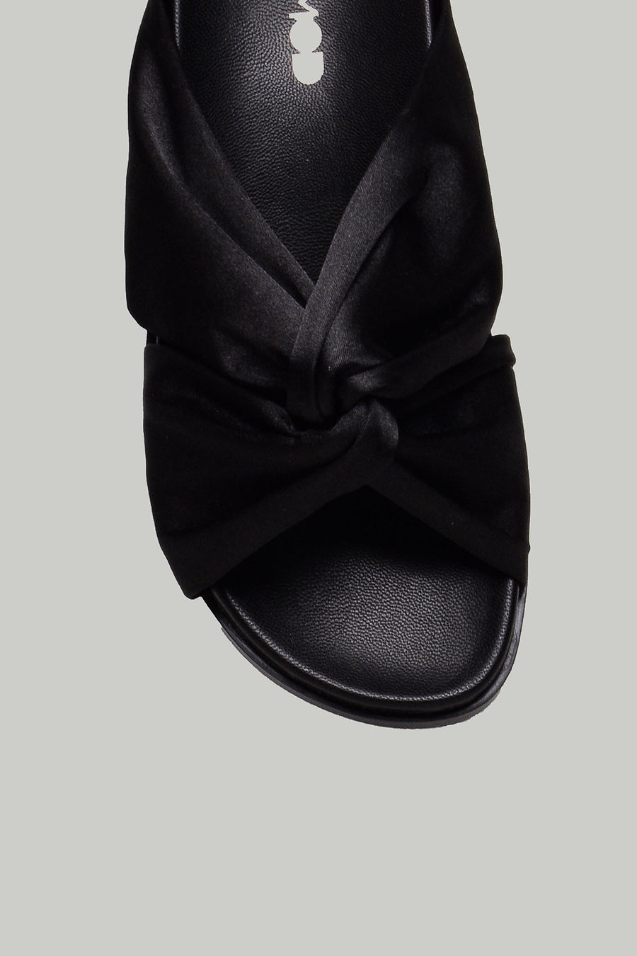 Women's Black Faux Leather Slippers