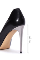 Women's Black Leather Stiletto | Derimod