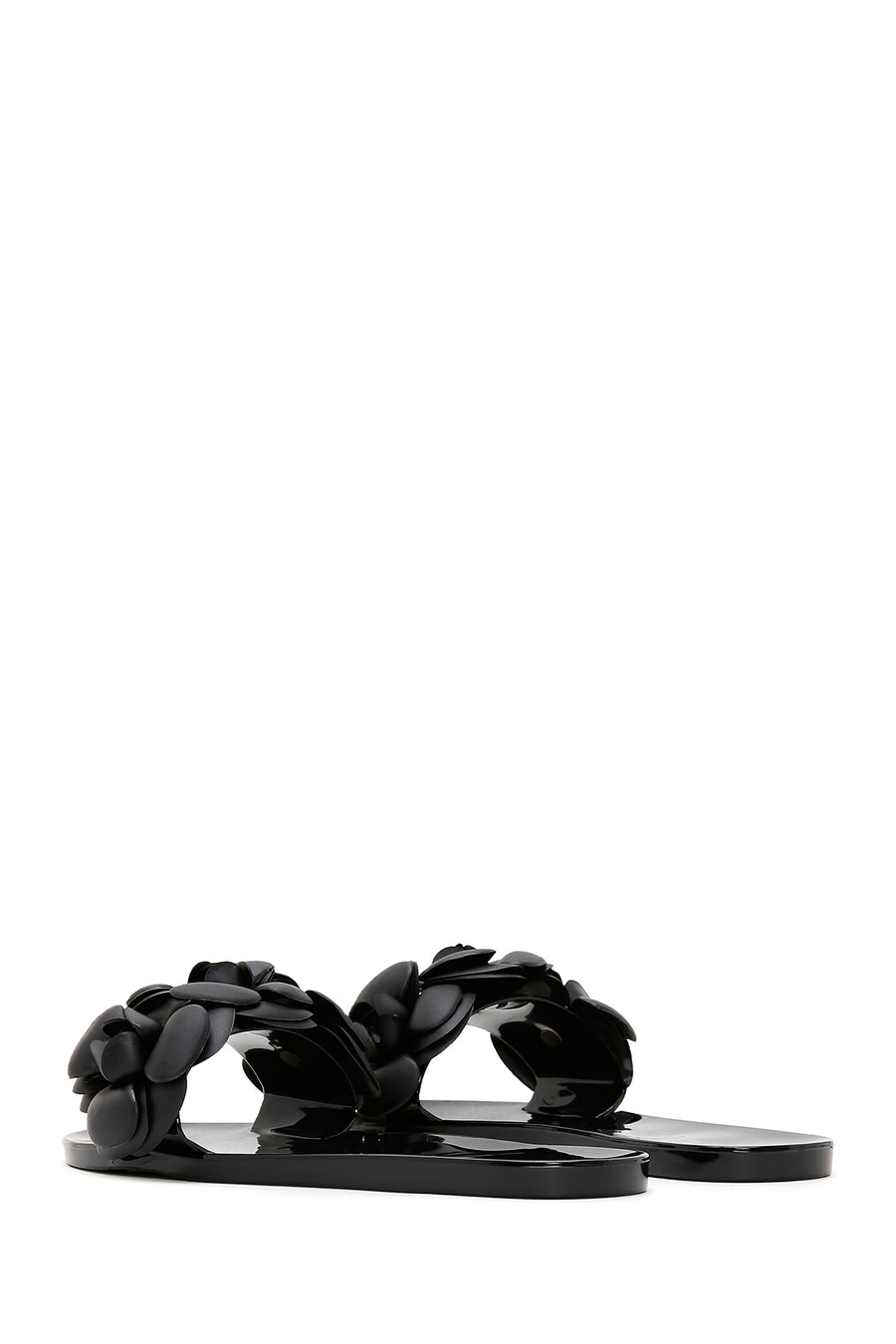 Women's Black Jelly Slippers