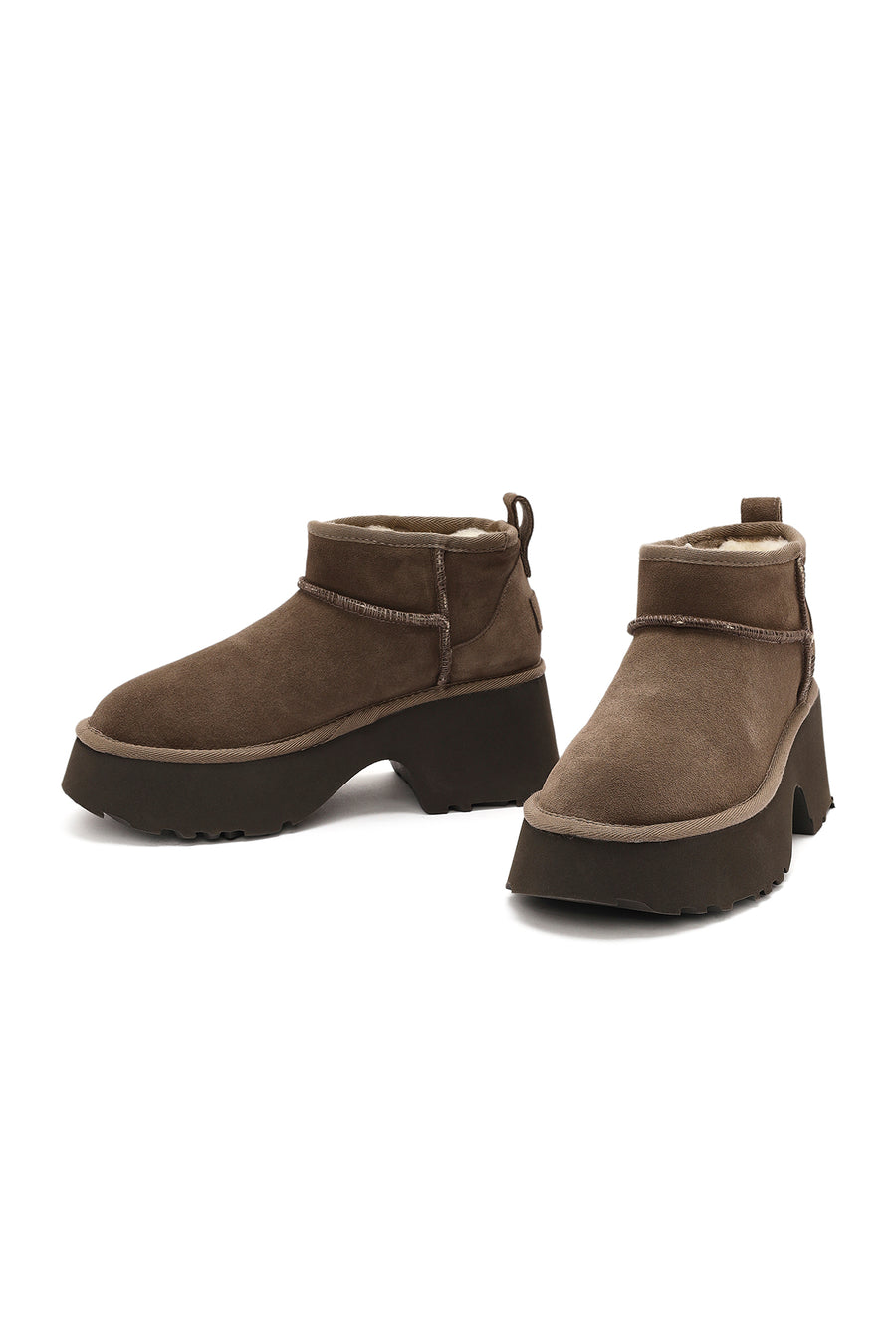 Women's Mink Thick Soled Suede Leather Teddy Boots
