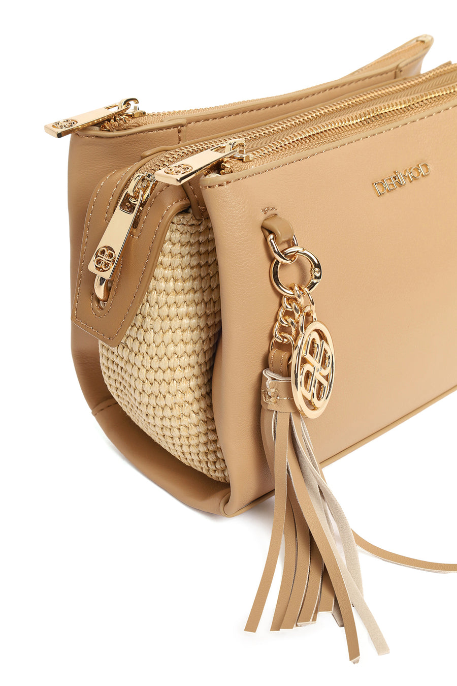 Women's Beige Charm Crossbody Bag