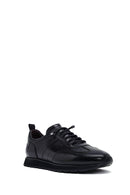 Men's Black Lace-Up Leather Casual Sneakers | Derimod