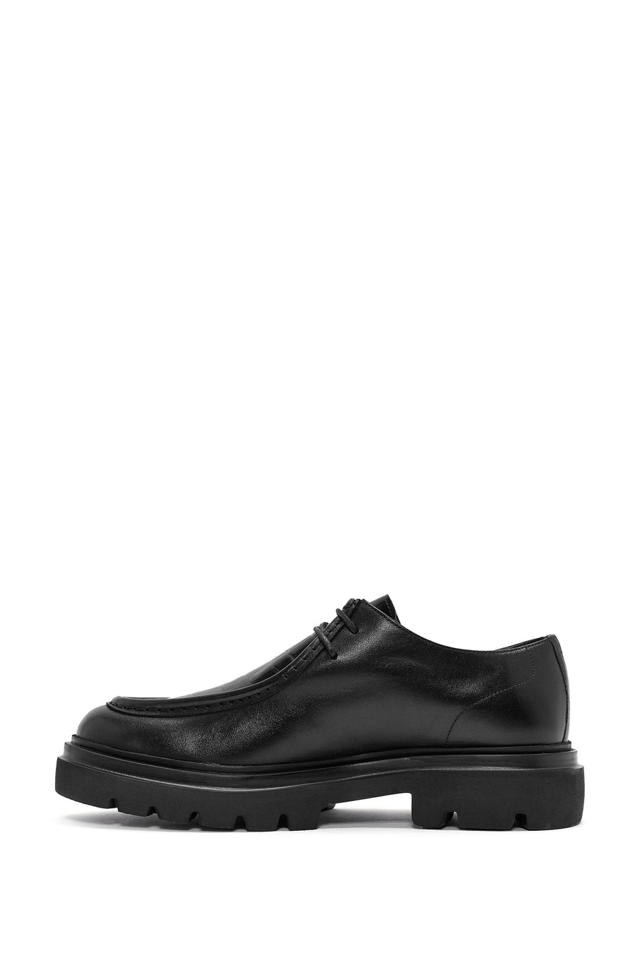 Men's Black Lace-up Leather Casual Shoes