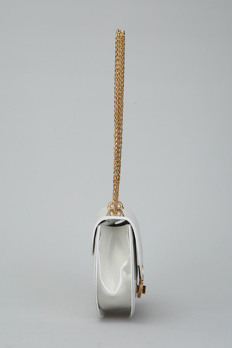 Women's Leather Shoulder Bag with Chain Handle