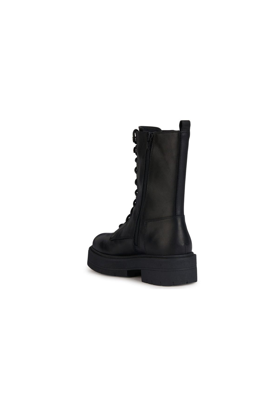 Geox Women's Black Spherica Zippered Leather Boots