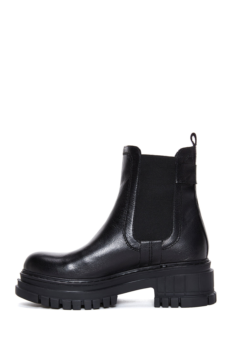Women's Black Leather Chelsea Boots
