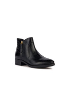Geox Women's Black Felicity Zippered Heeled Leather Boots | Derimod