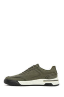 Male Green Lace-Up Nubuck Leather Sneaker | Derimod