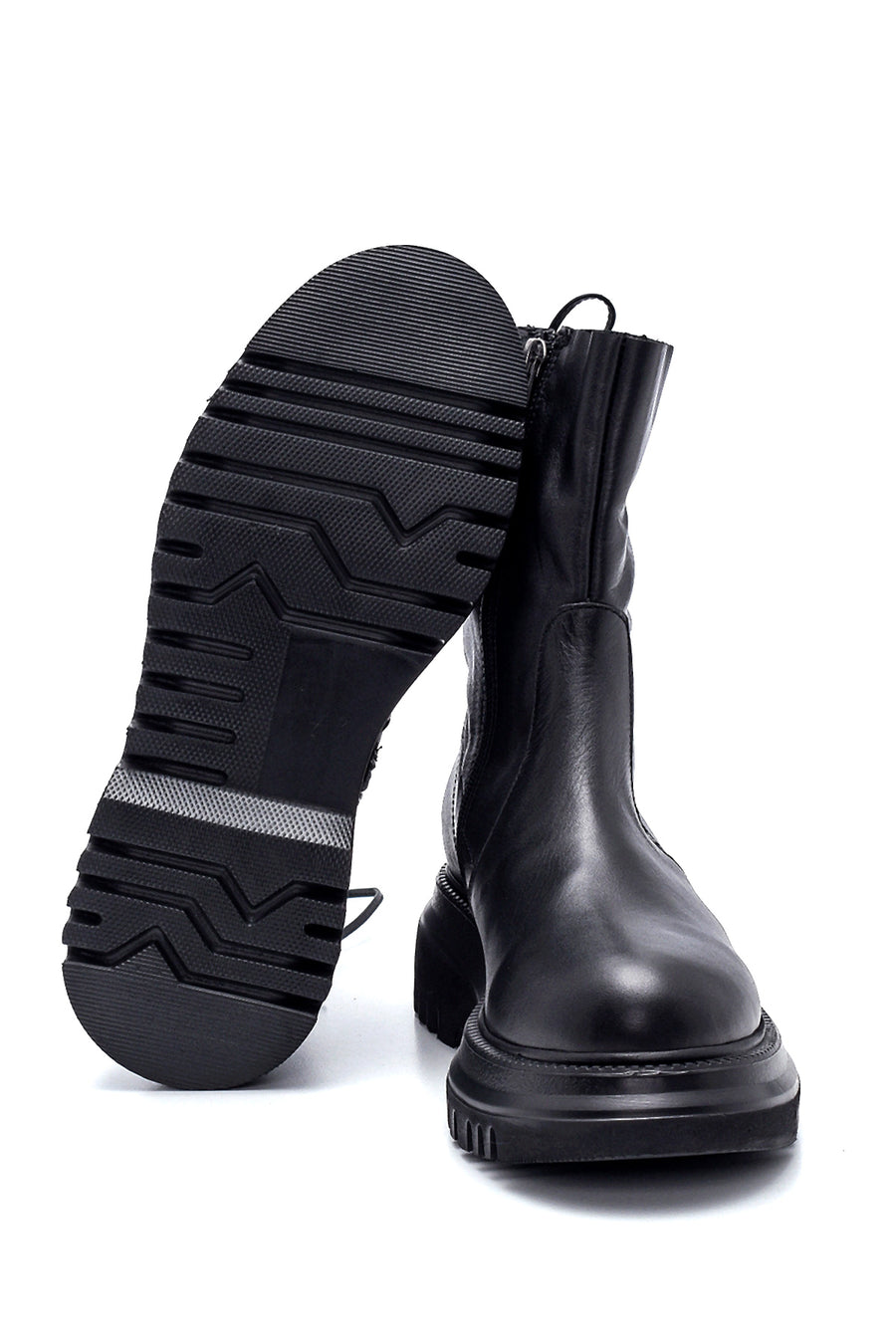 Women's Leather Lacing Detailed Boots