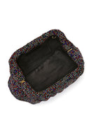 Women's Multi-Colored Long Chain Strap Stone Evening Clutch Bag | Derimod