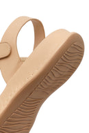 Women's Beige Thick-Sole Comfort Sandals | Derimod