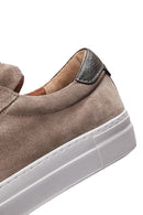 Women's Leather Suede Sneaker | Derimod