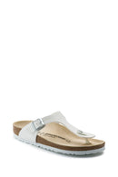 Birkenstock Women's White Gizeh Bf Flip Flops | Derimod