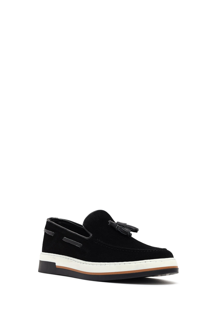 Erkek Siyah Süet Deri Casual Loafer