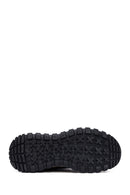 Male Black Lace-Up Thick-Soled Nubuck Leather Casual Sneaker | Derimod
