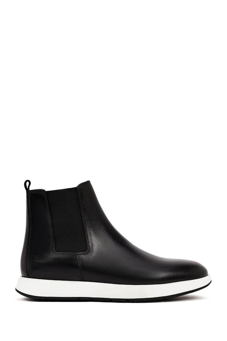 Men's Black Leather Chelsea Sport Boot 25WFD632918 | Derimod