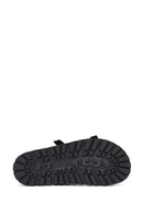 Women's Black Double Buckle Slippers | Derimod