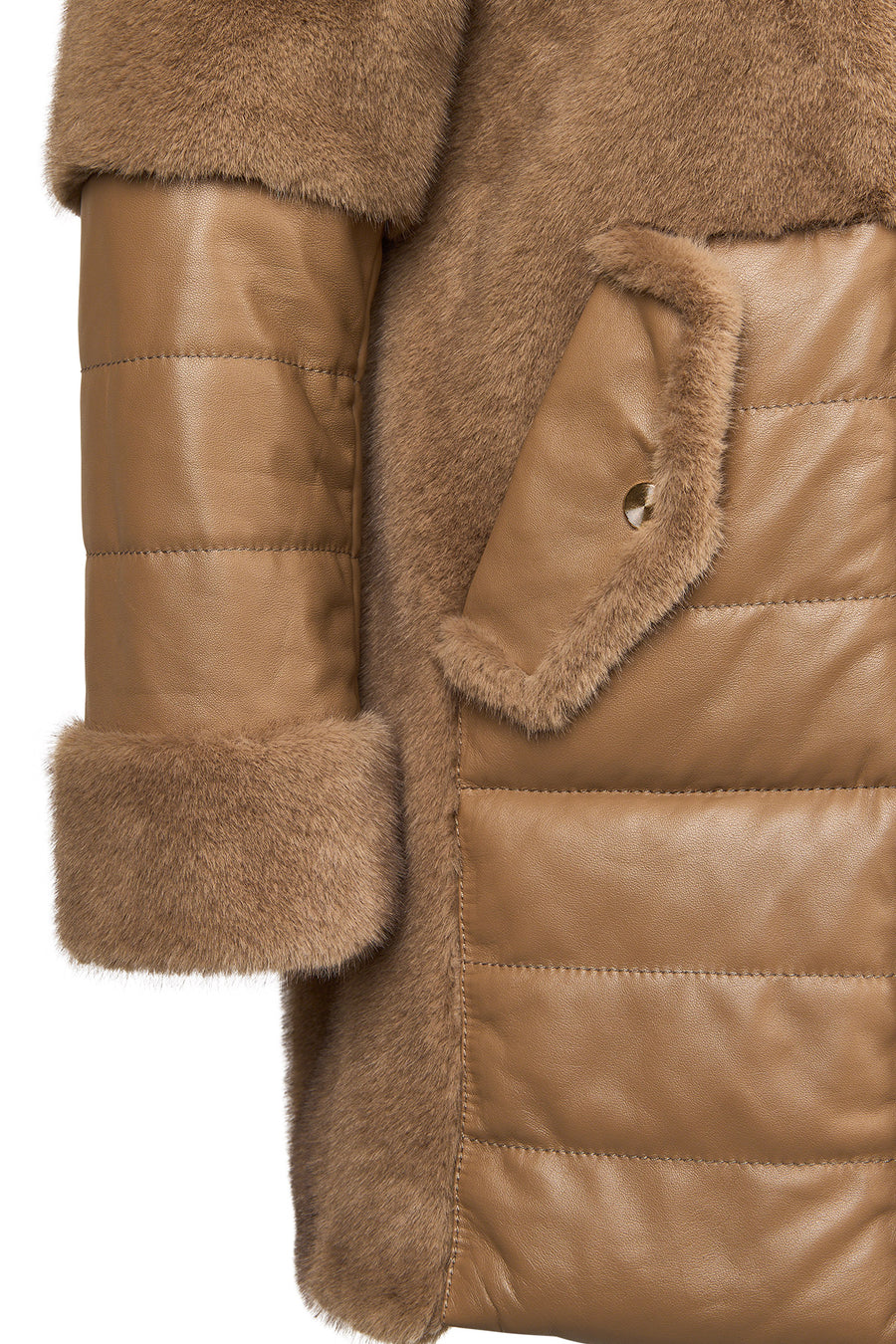 Virginia Women's Brown Hooded Long Teddy Coat