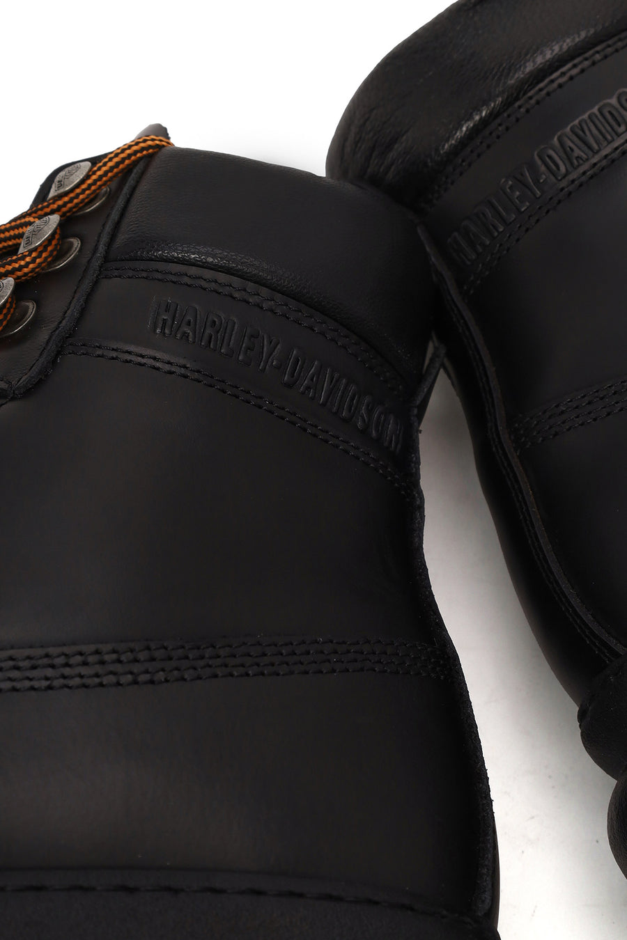 Harley Davidson Woman Black Kitrich Lace-Up Thick-Soled Leather Combat Boots