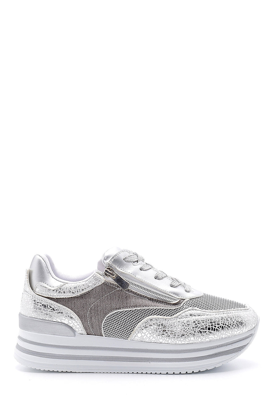 Women's High Sole Zipper Detailed Sneaker 20SFE193214 | Derimod