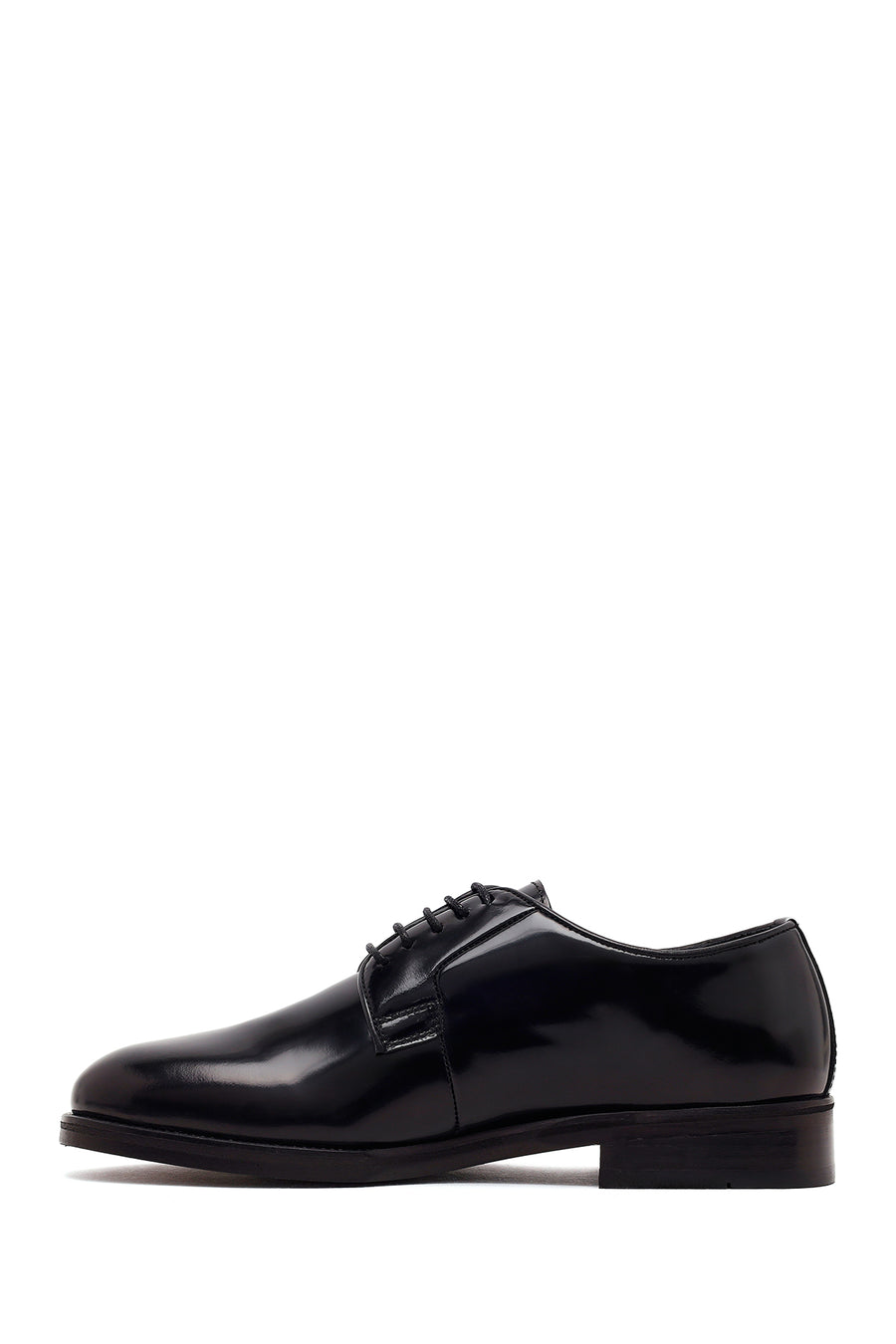 Male Black Lace-Up Leather Casual Shoes