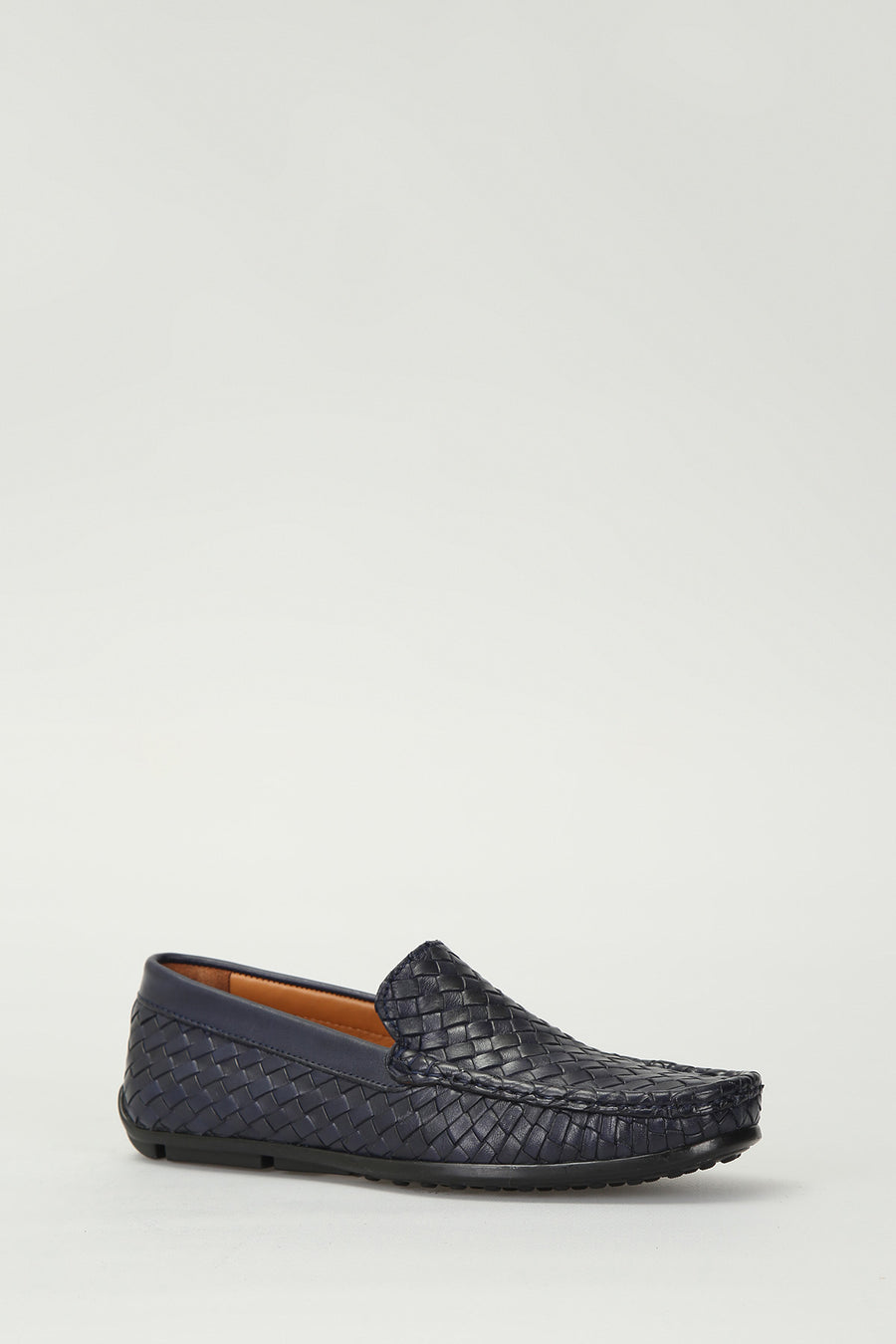 Men's Navy Blue Leather Shoes