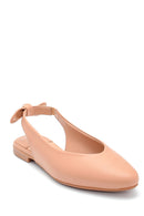 Women's Leather Bow Detailed Ballerinas | Derimod
